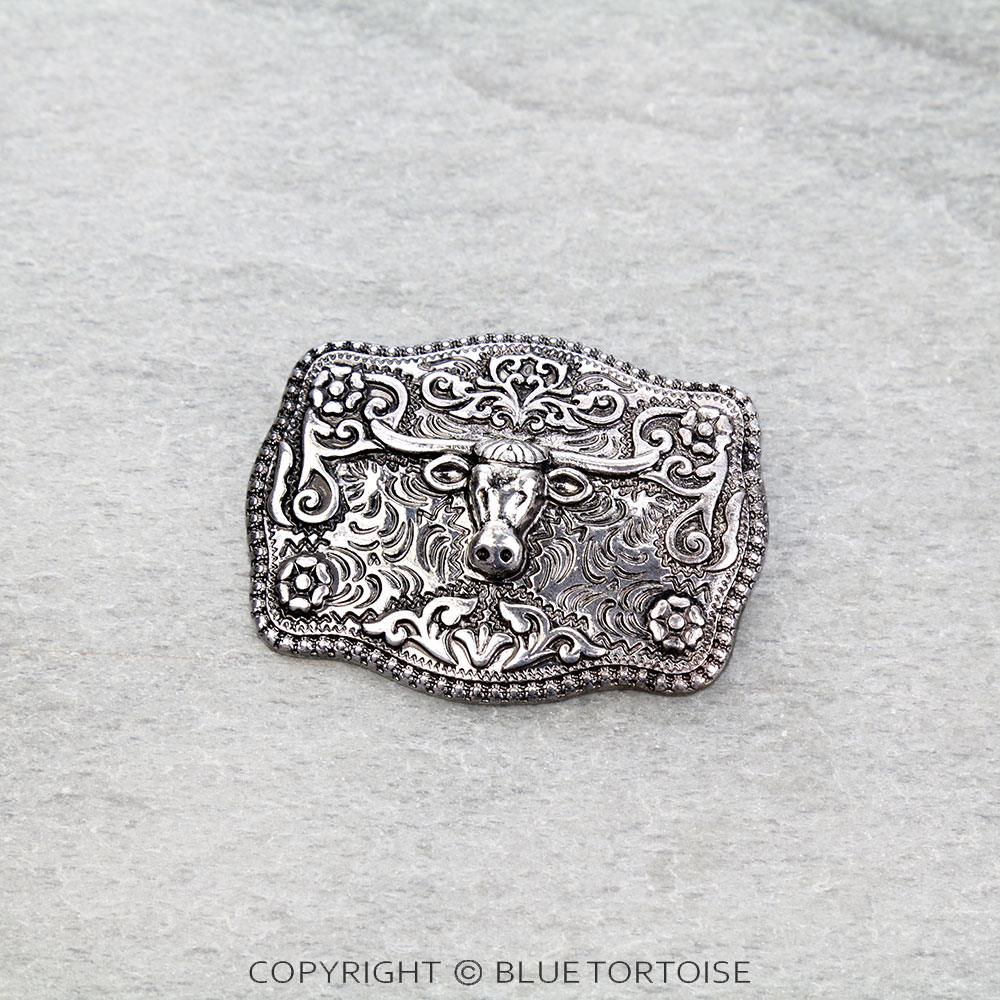 Western Steer Cow Brooch Pin