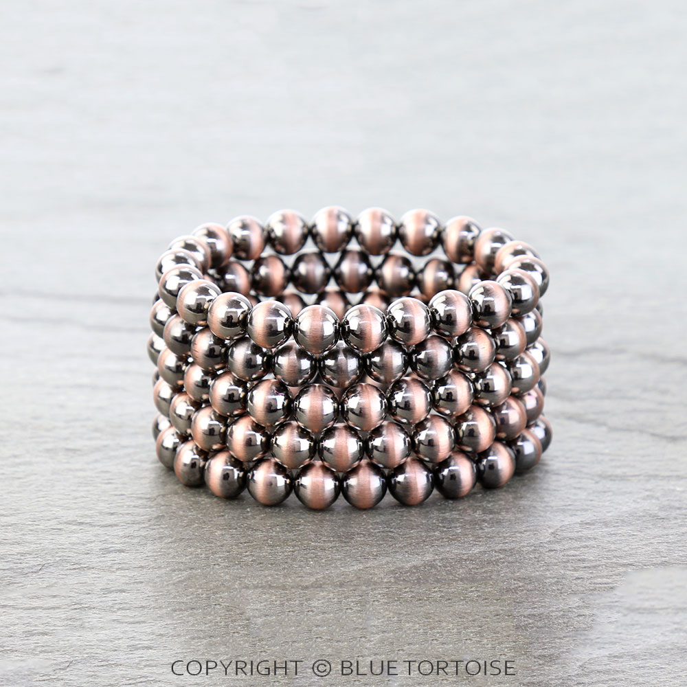 Western Navajo Style Pearl 5 Stackable Bracelet