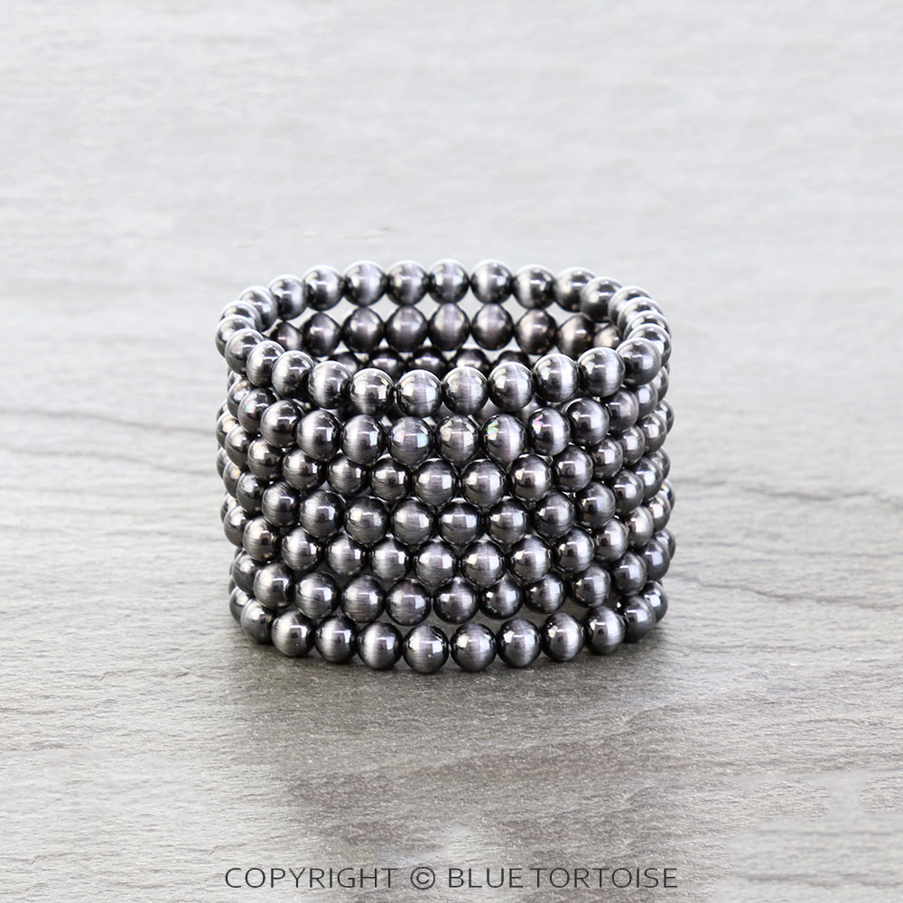 Western Navajo Style Pearl 7 Stackable Bracelet