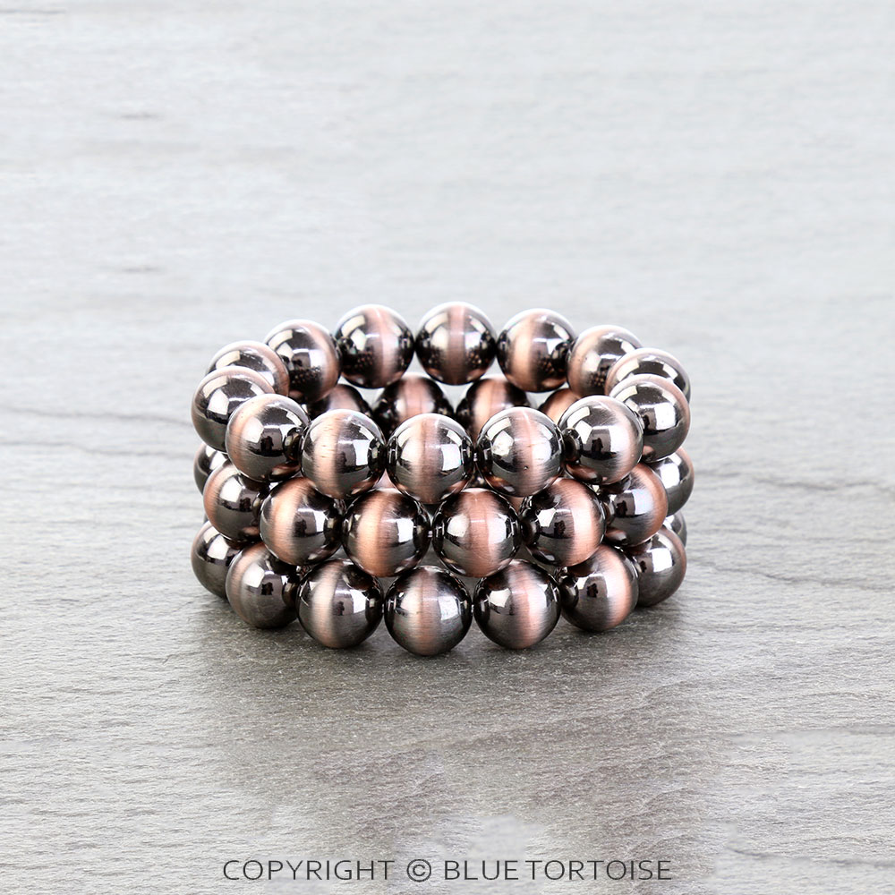 Western Navajo Style Pearl 3 Stackable Bracelet
