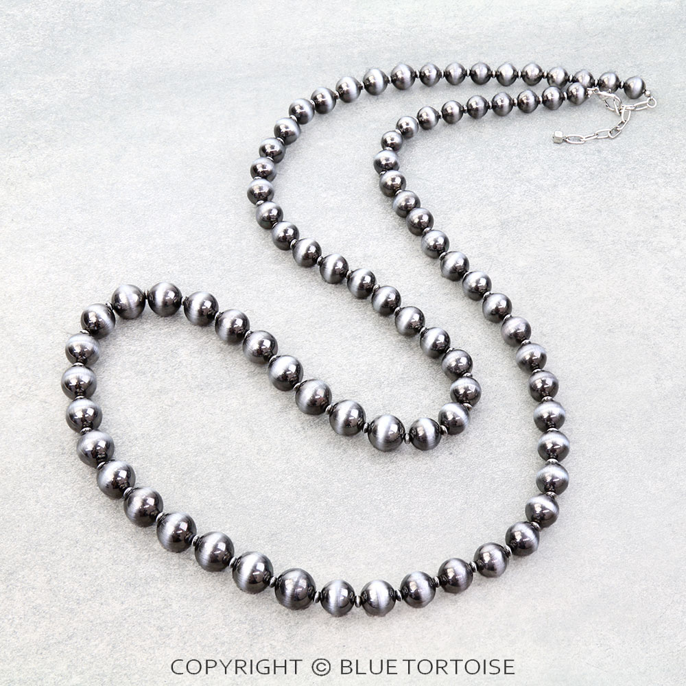 50" Navajo Style Pearl Necklace