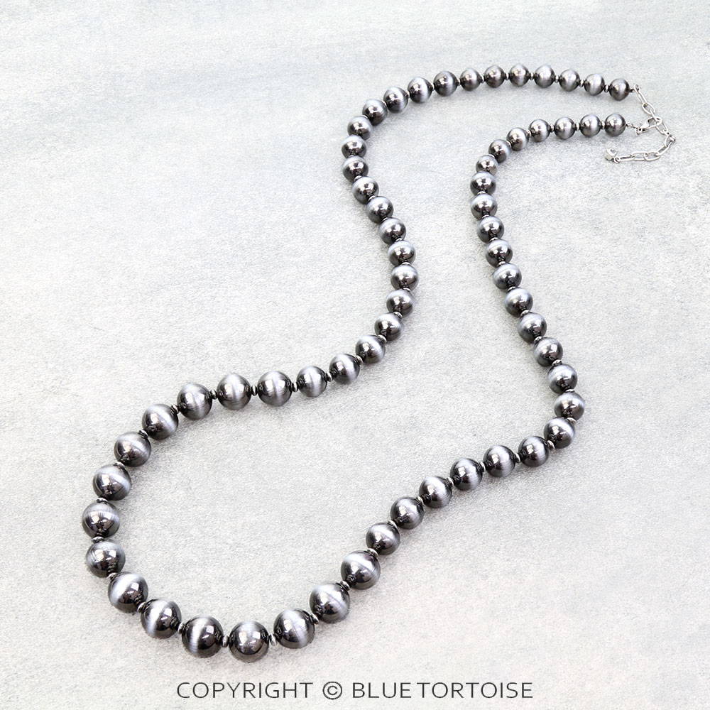 40" Navajo Style Pearl Necklace
