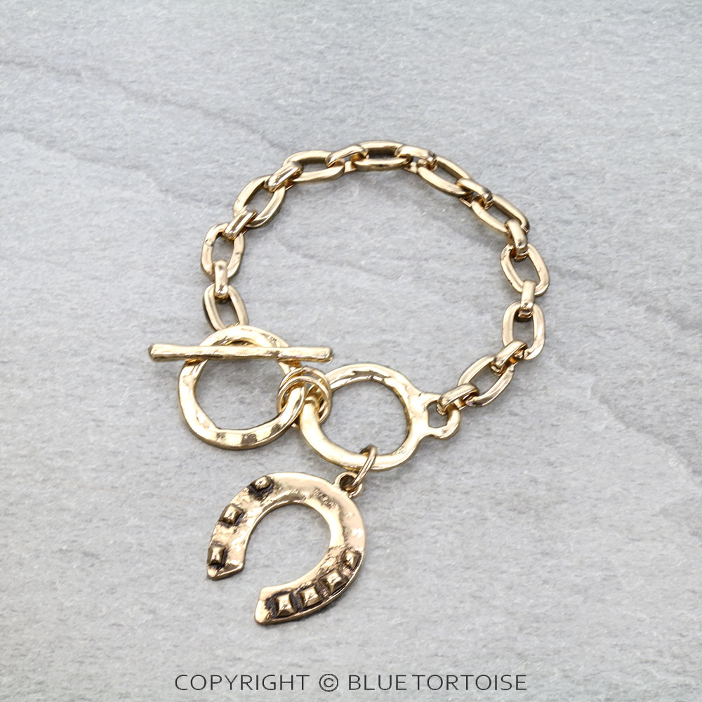 Western Horseshoe Toggle Bracelet