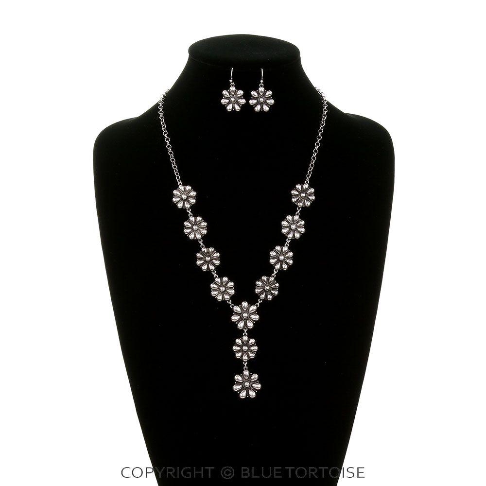 Western Ball Concho Y Necklace Set - Image 2