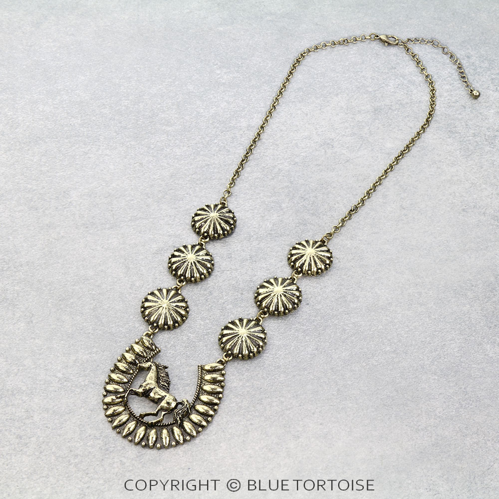 Western Ball Horse Necklace