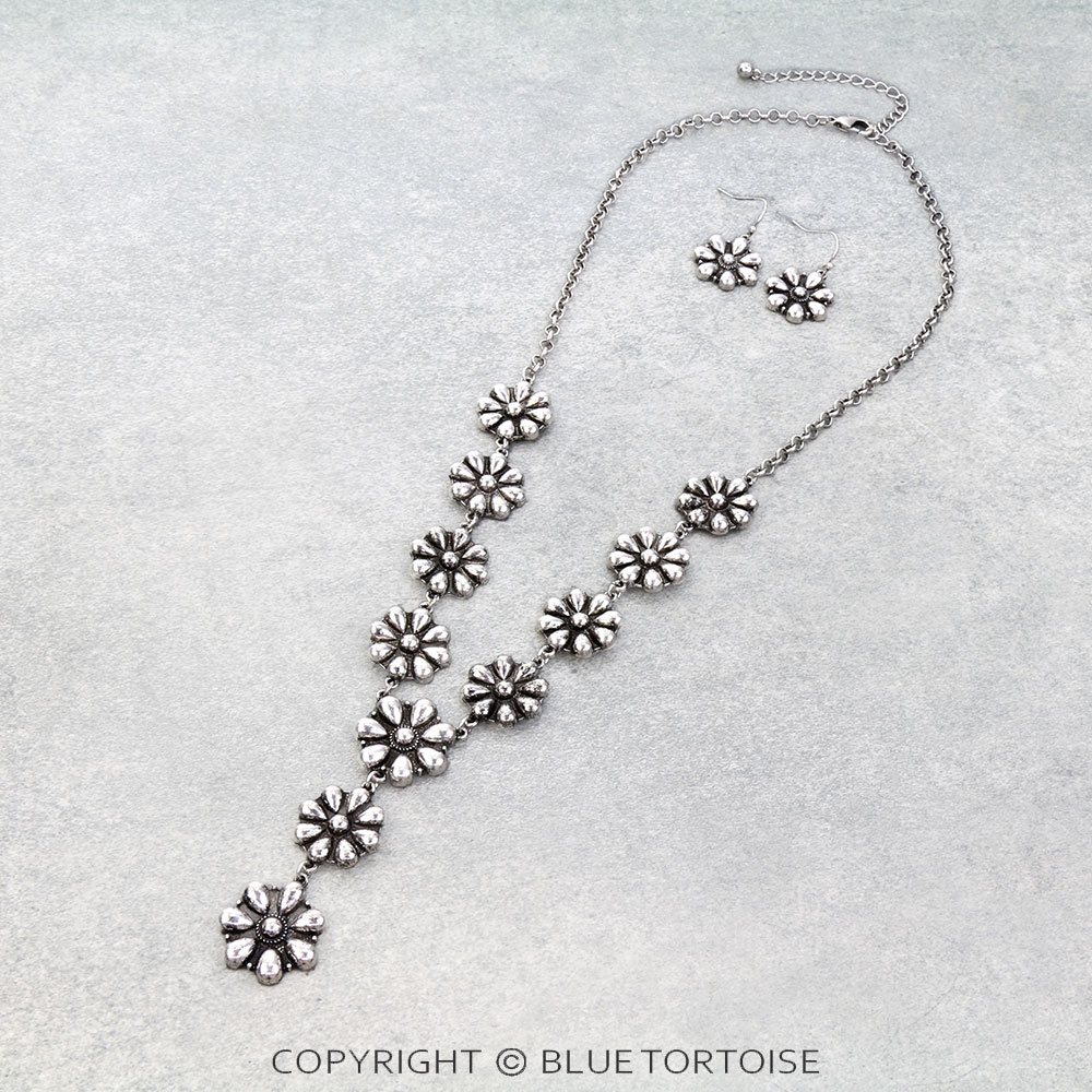 Western Ball Concho Y Necklace Set