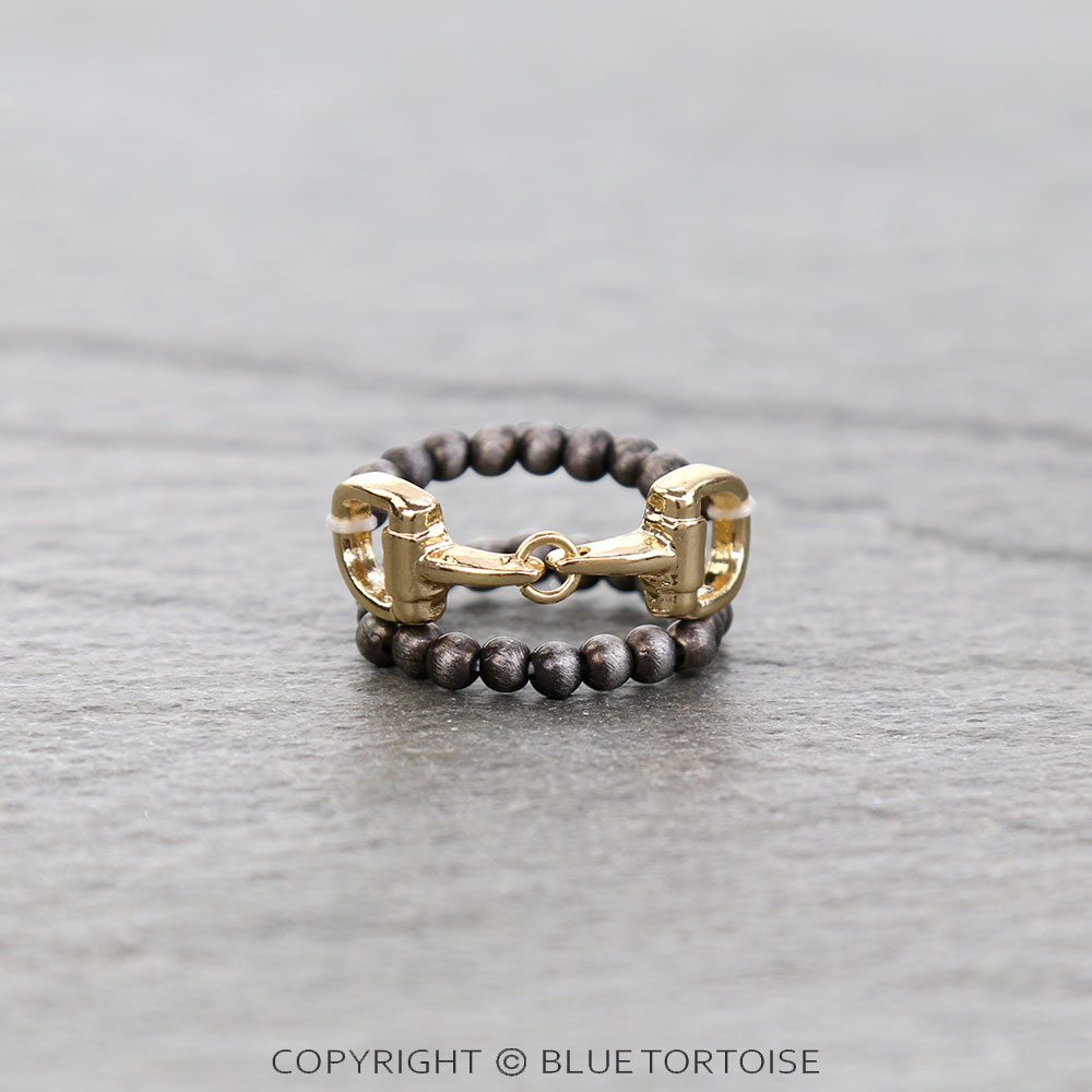Western Horsebit 2 Layer Stretch Ring