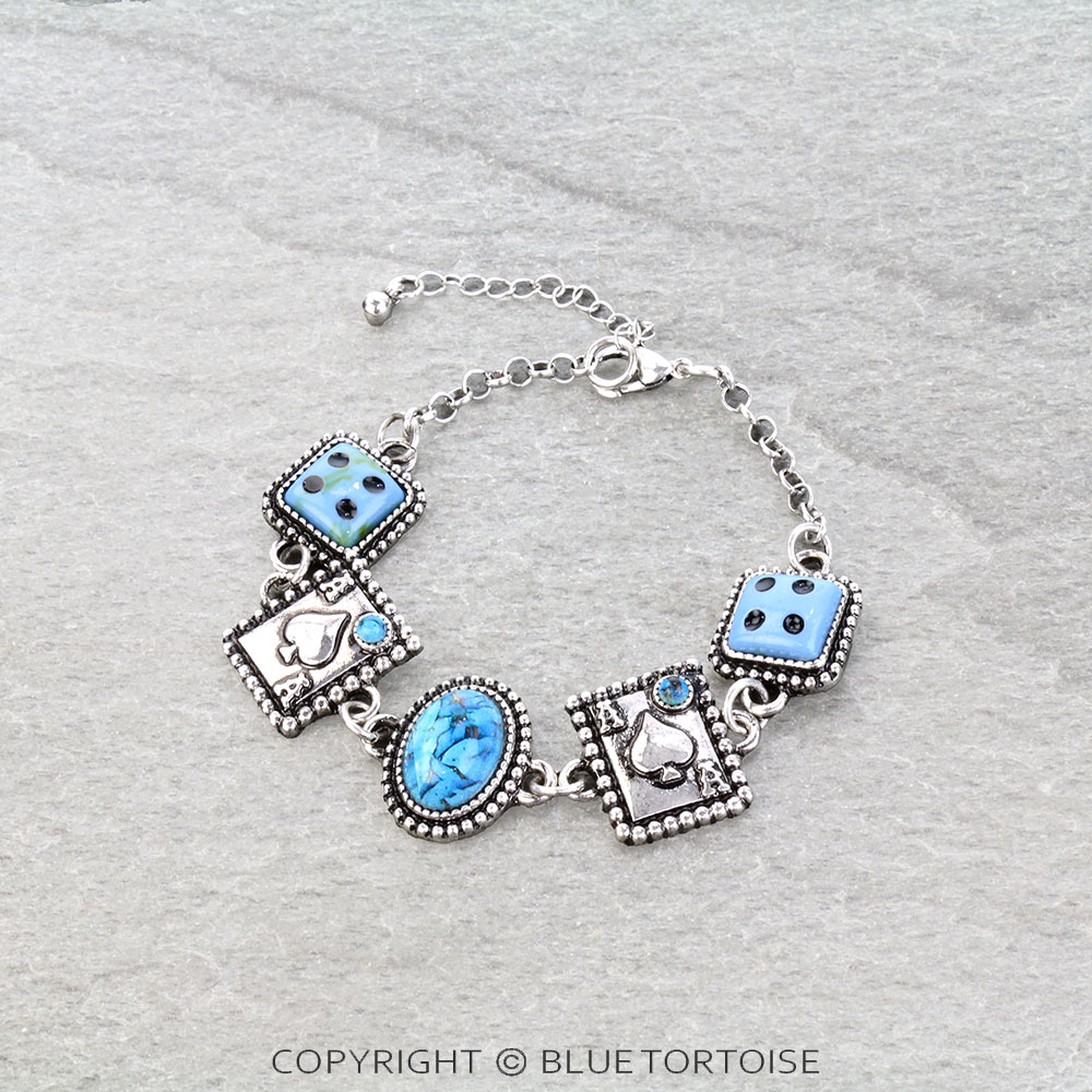 Western Casino Theme Link Bracelet