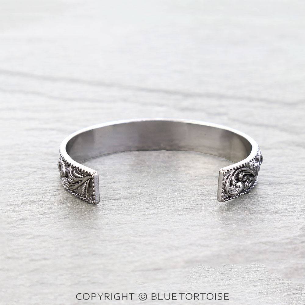 Western Etched Cuff Bracelet - Image 2