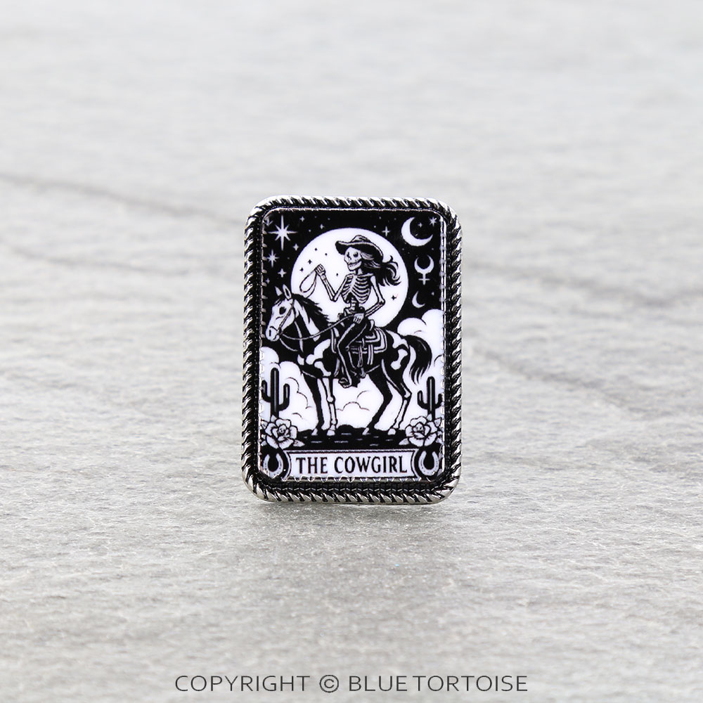 Western Skelly Cowgirl Cuff Ring