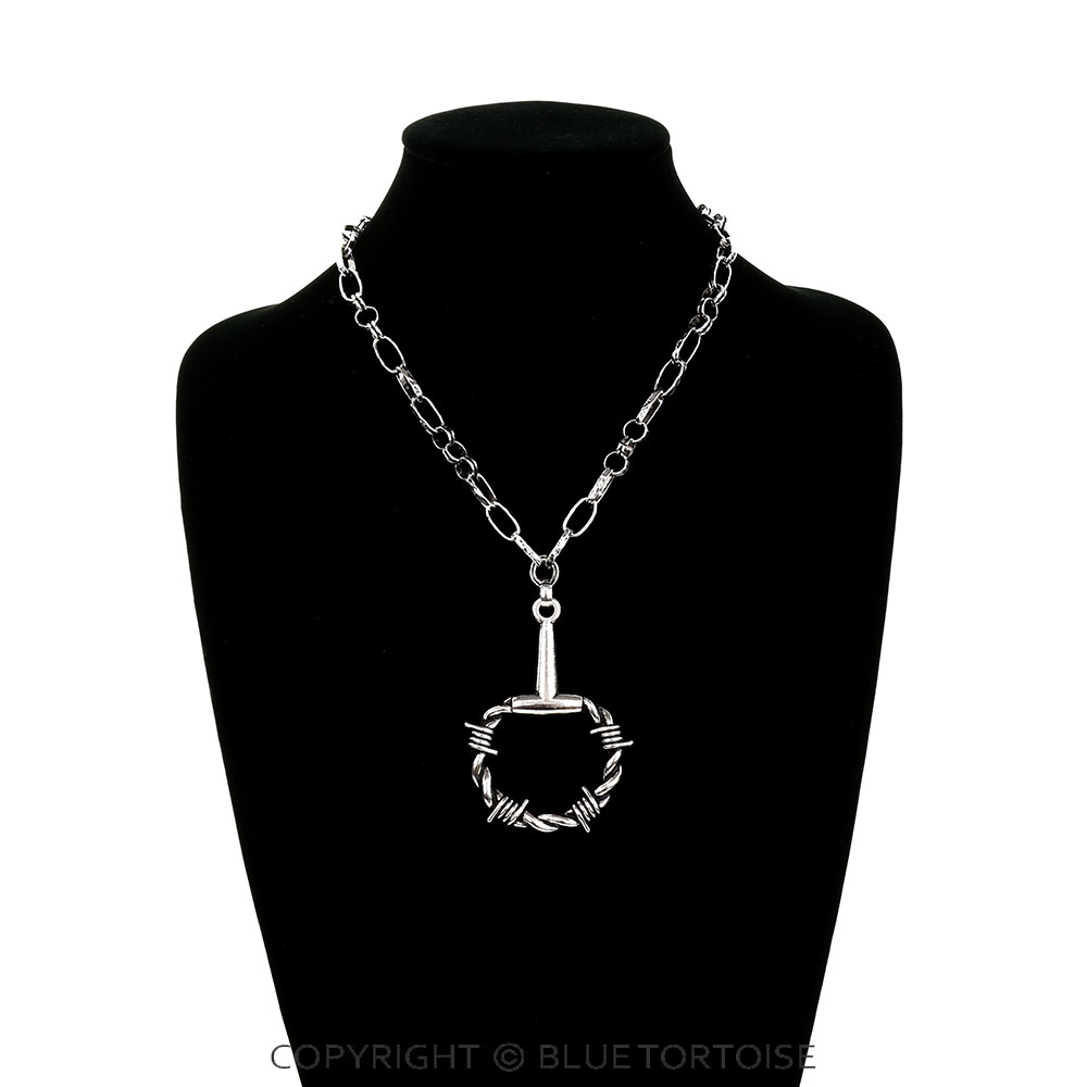 Western Barbed Wire Horsebit Necklace - Image 2
