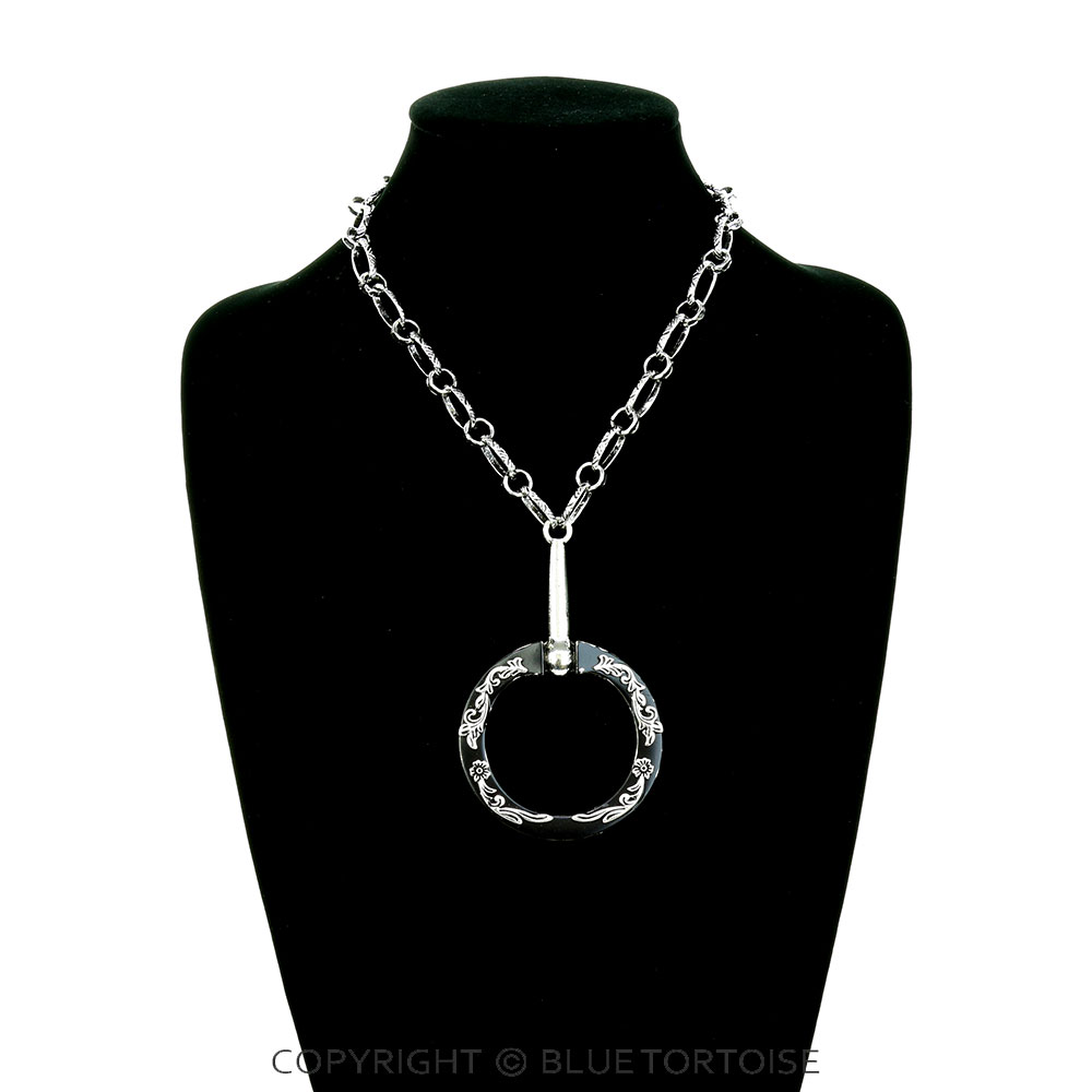 Western Large Decorated Horsebit Necklace - Image 2