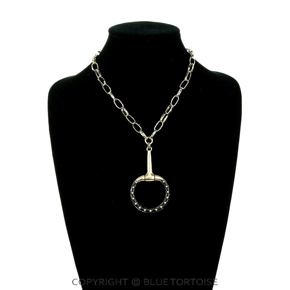 Western Large Ball TXR Horsebit Necklace - Image 2