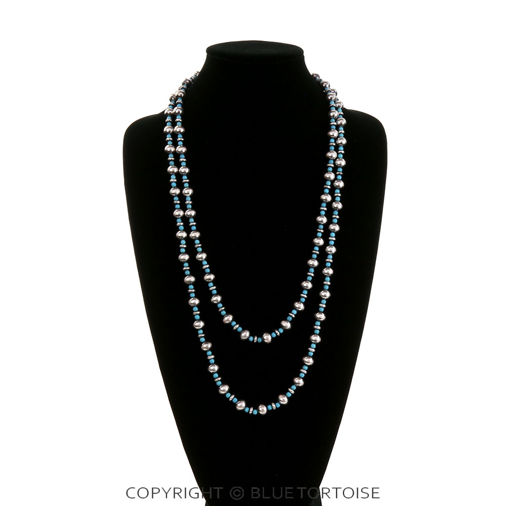 60" Navajo Style Pearl Necklace - Image 2