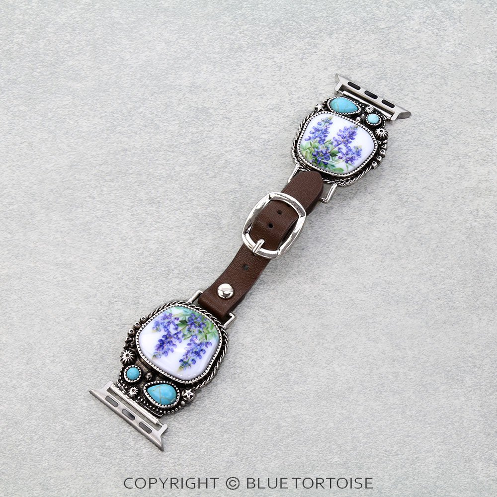Large Western Bluebonnet Apple Watch Band