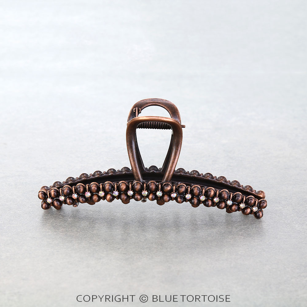 4.25" Western Navajo Style Bead Hair Claw Clip