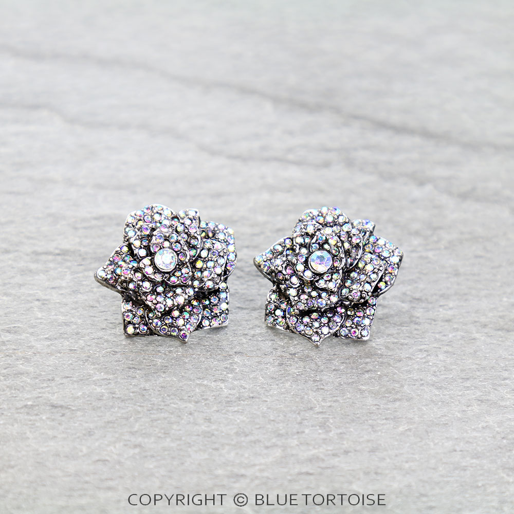 Western Rose AB Stud Earrings