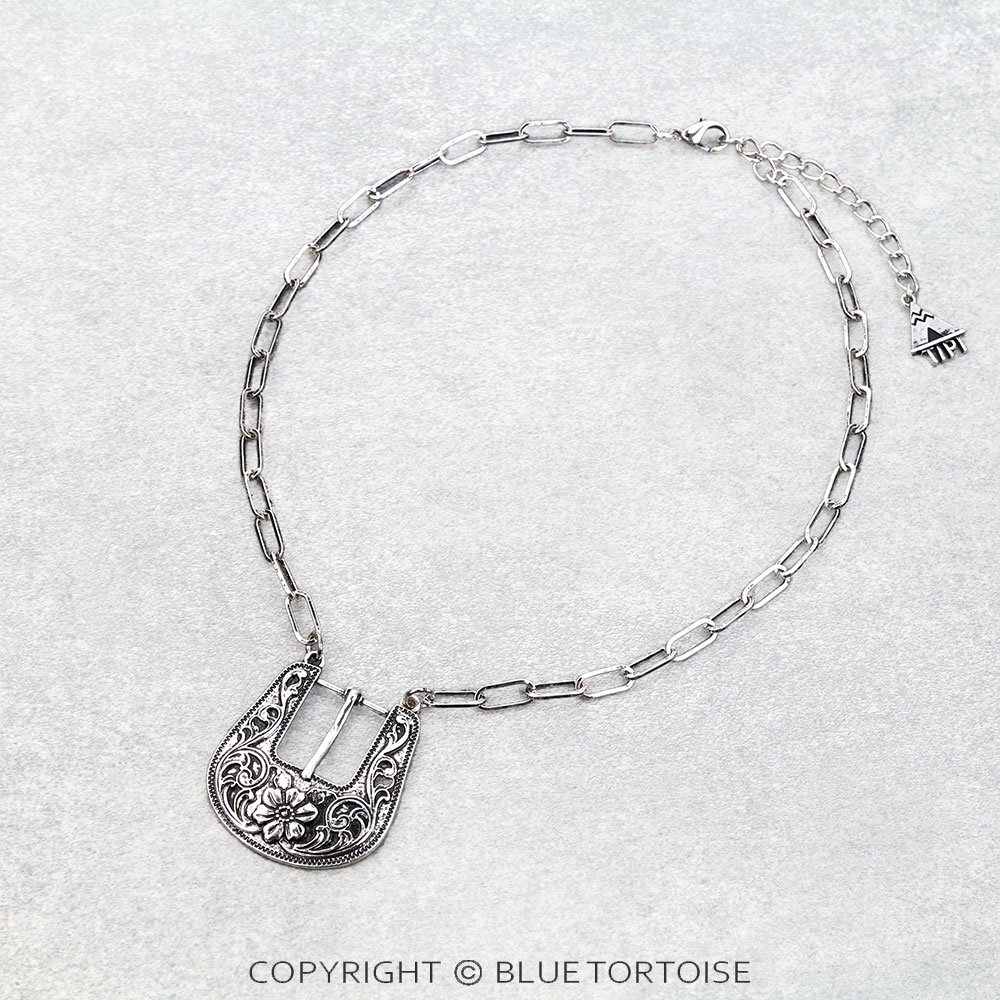 Western Small Belt Buckle Look Necklace