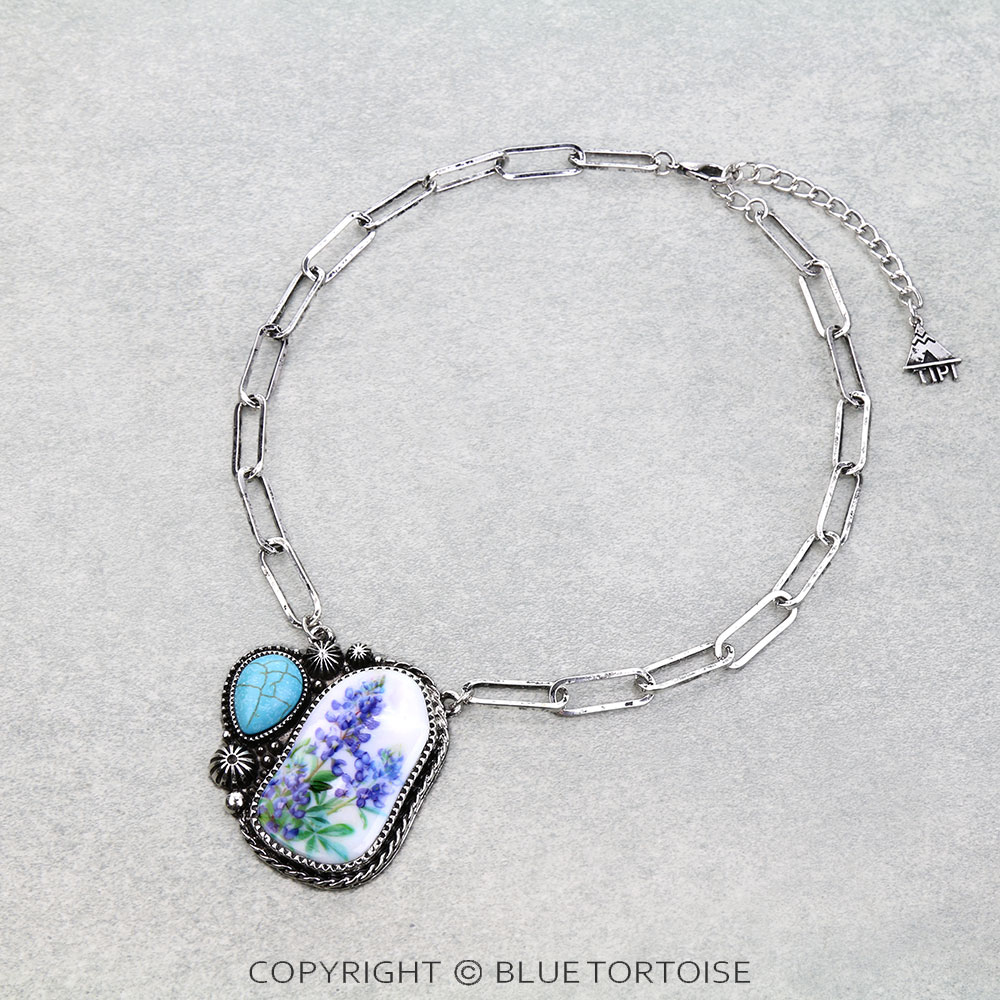 Western Bluebonnet Necklace