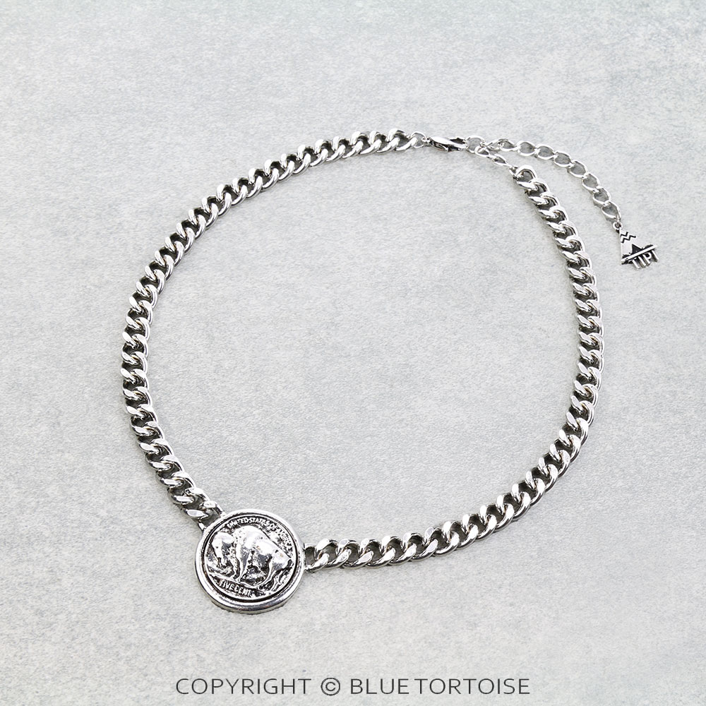 Western Buffalo Coin Chain Necklace