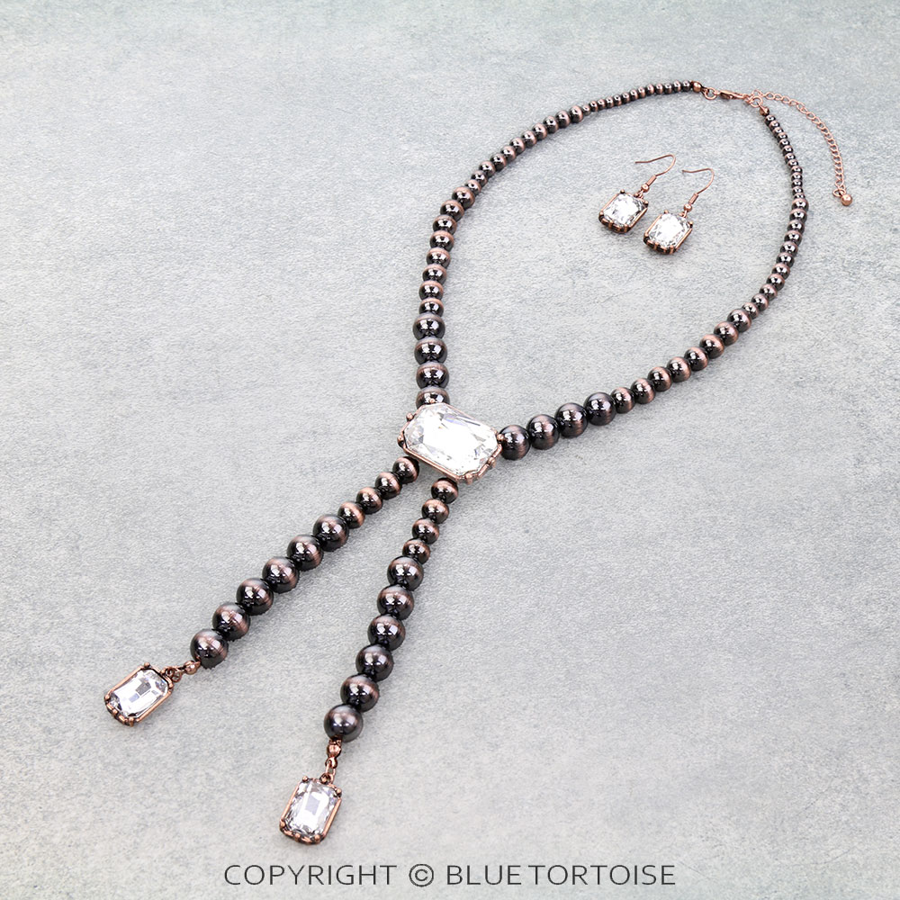 Navajo Style Pearl Stone Necklace Set