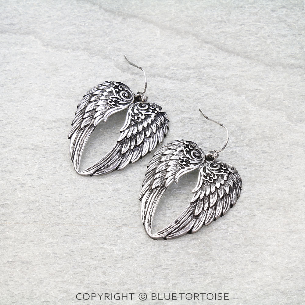 Western Angel Wing Dangle Earrings