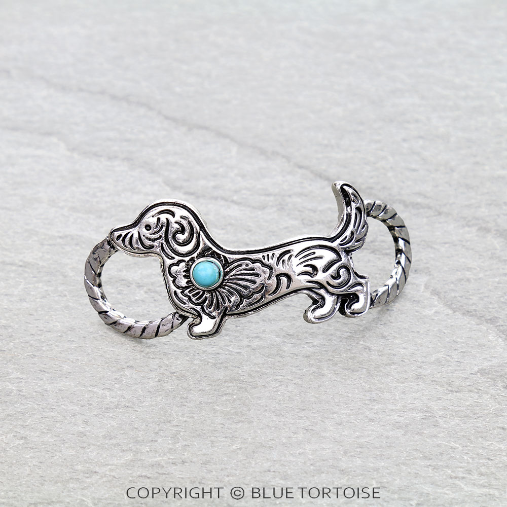 Western Dachshund Scarf Charm