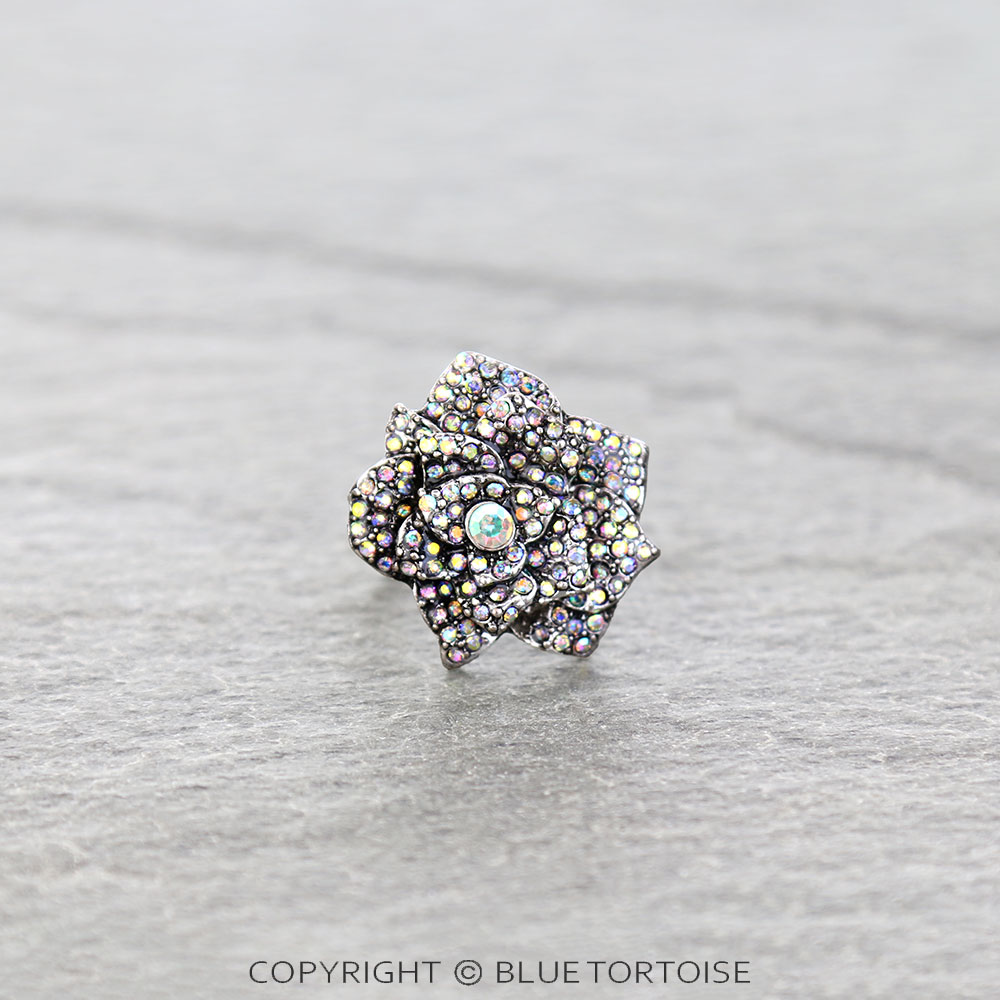 Western AB Rose Cuff Ring