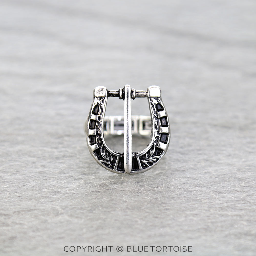 Western Belt Buckle Look Stretch Ring
